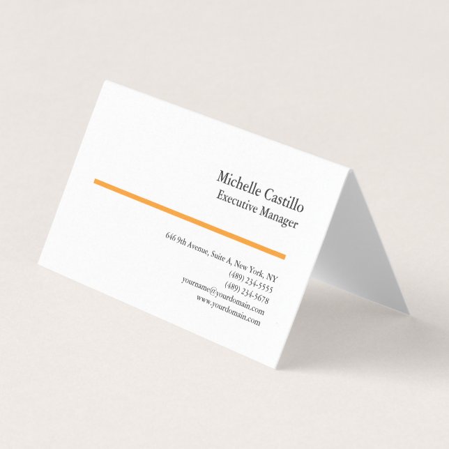 Premium Pearl Professional Minimalist Modern Enkel Visitkort (Framsida)