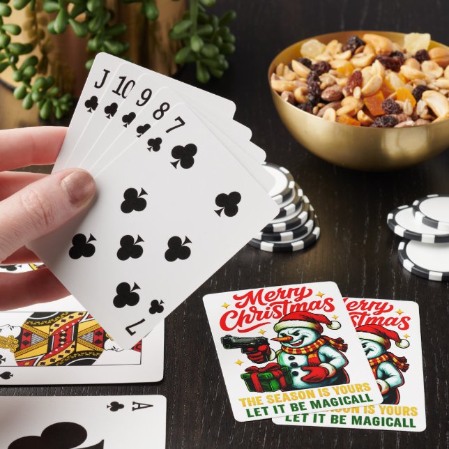 Premium Poker Spelkort Jul Tomte (På plats)