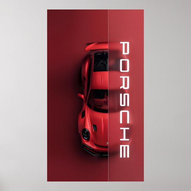 Premium-PORSCHE-muren Poster konst för hem och kon (Framsidan)