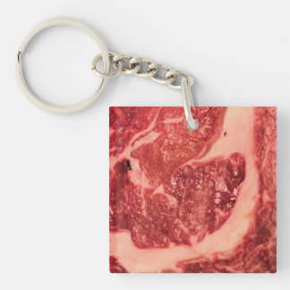 Premium Rått Rött Kött | Marmorerad Steak Makrofot