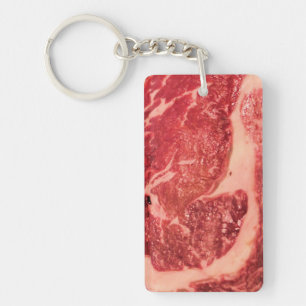 Premium Rått Rött Kött Marmorerad Steak Makrofot