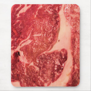 Premium Rått Rött Kött   Marmorerad Steak Makrofot Musmatta
