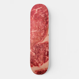 Premium Rått Rött Kött | Marmorerad Steak Makrofot Skateboard Bräda 20,5 Cm