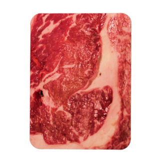Premium Rått Rött Kött | Marmorerat Steak Makrofot Magnet