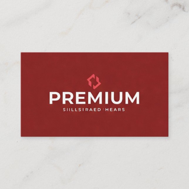 Premium Red-Affärskort Visitkort (Framsida)