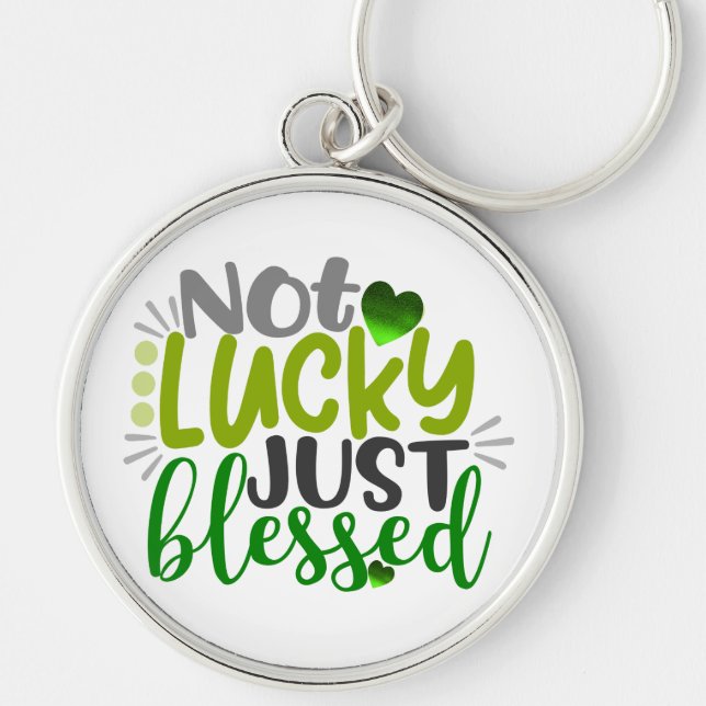 Premium Round Keychain Rund Silverfärgad Nyckelring (Framsidan)