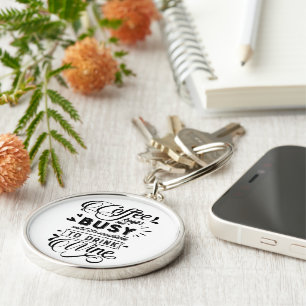 Premium Round Keychain Rund Silverfärgad Nyckelring