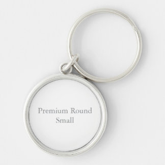 Premium Round, Liten Rund Silverfärgad Nyckelring