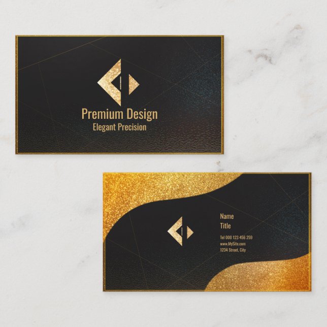 Premium Royal Guld Professionell Buisness Card Visitkort (Fram/baksida)