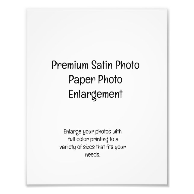 Premium Satin Photo Papper Foto EnUtvidgning (Framsidan)