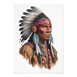 Premium Satin Photo Papper - infödd amerikaner Fototryck