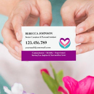 Premium Senior Caregiver Äldre- och personlig vård Visitkort