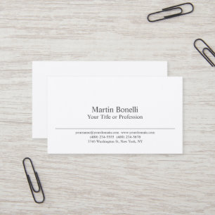 Premium Silke Black & White Professional Modern Visitkort