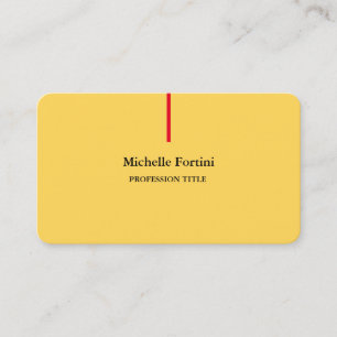 Premium Silke-Elegant - minimal Gult Visitkort