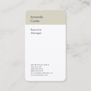 Premium silke elegant, vit, minimalistisk modern visitkort