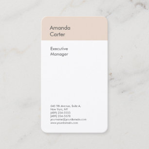 Premium silke elegant, vit, minimalistisk modern visitkort