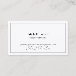 Premium Silke-Eleganten enkel minimalistisk enkel Visitkort