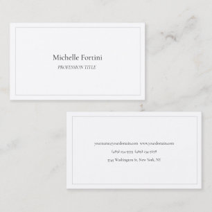 Premium Silke-Eleganten enkel minimalistisk enkel Visitkort