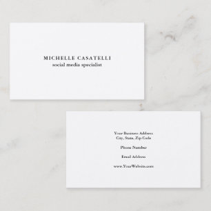 Premium Silke-media med minimal Professionell Soci Visitkort