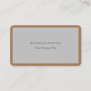 Premium Silke minimalistisk Professionell Grått Br Visitkort