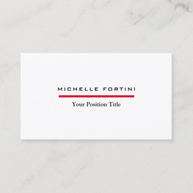 Premium Silke-minimalistisk Professionell Visitkort (Framsida)