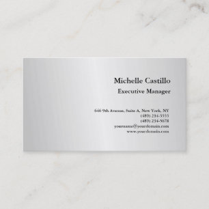 Premium Silke Professionell-minimalistisk Silver G Visitkort