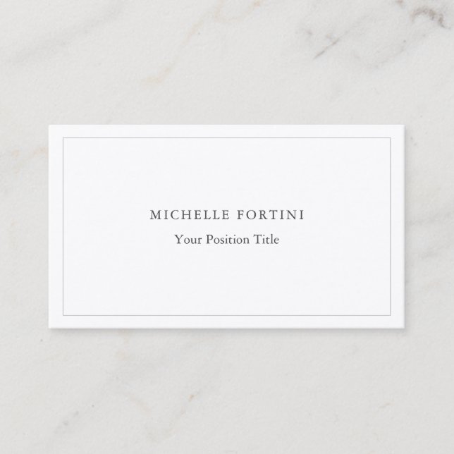 Premium Silke Trendig-minimalistisk Professionell Visitkort (Framsida)
