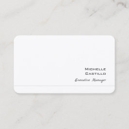 Premium Silke - vit, kvinnligt minimalistiskt kvin Visitkort