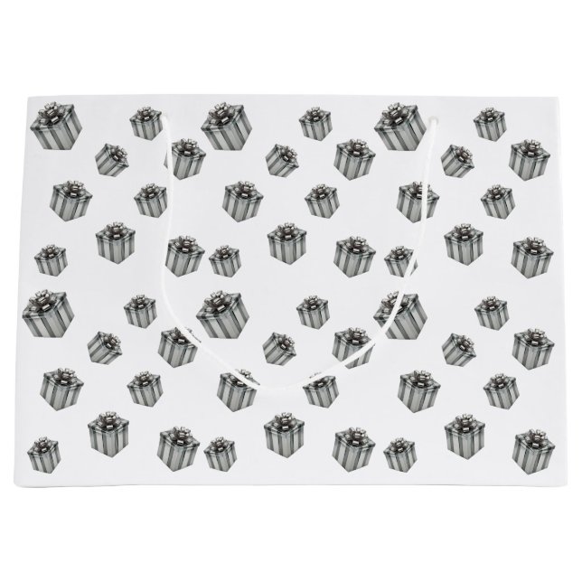 Premium Silver Gift Boxes Elegant Holiday Party (Framsidan)