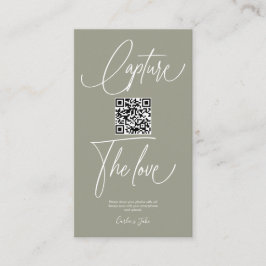 Premium Simple Bröllop-foton med -kod och QR-kod Tilläggskort