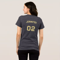 Premium Soft Player Namn Jersey Number Womens