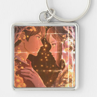 Premium Square Keychain – Sleek, Stylish & Durable Fyrkantig Silverfärgad Nyckelring