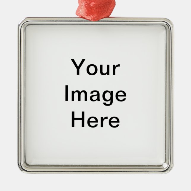 Premium Square-ornament Julgransprydnad Metall (Framsidan)