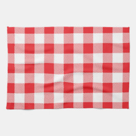 Premium Stylish Red and White Checkered Kökshandduk
