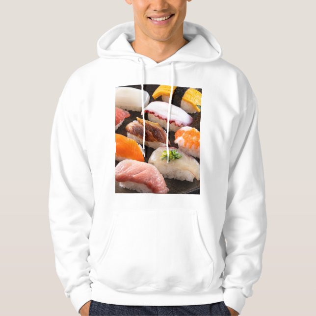 Premium Sushi Selection Parker Elegant Nigiri Set Hoodie (Framsida)