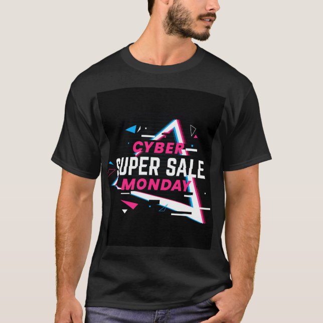 Premium svart designer T-shirt för vardaglig stil  (Framsida)