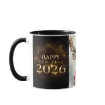 premium svart guld gott nytt år kaffemugg