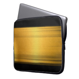 Premium Svart Guld Tech Stil Laptop Fodral