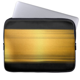 Premium Svart Guld Tech Stil Laptop Fodral