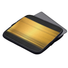 Premium Svart Guld Tech Stil Laptop Fodral