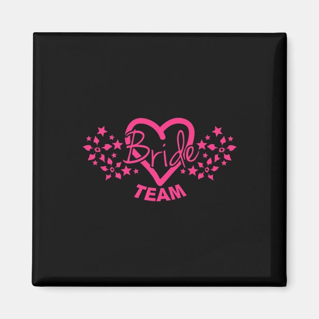 Premium Team Bride Groom Bride Bröllopsfest Tee Magnet (Framsidan)