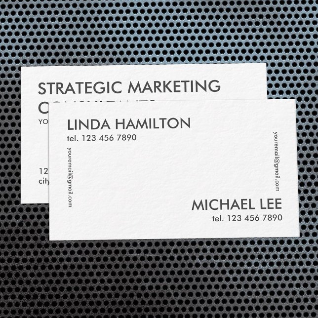 Premium Tjock med två Namn Visitkort (Two Names Consultant Premium Thick Business Cards)