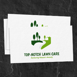 Premium-tjocklek för gräsmatta landskapsling visitkort