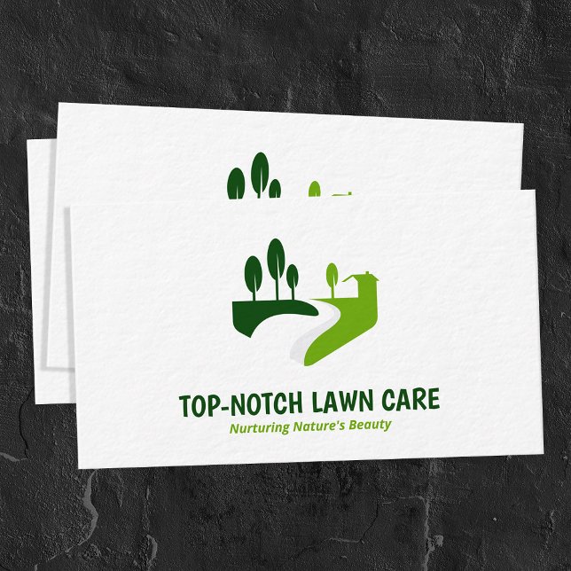 Premium-tjocklek för gräsmatta landskapsling visitkort (Lawn Care Landscaping Premium Business Cards)