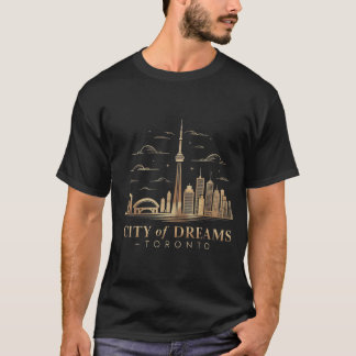 Premium Toronto - Djupblå & Guld T Shirt