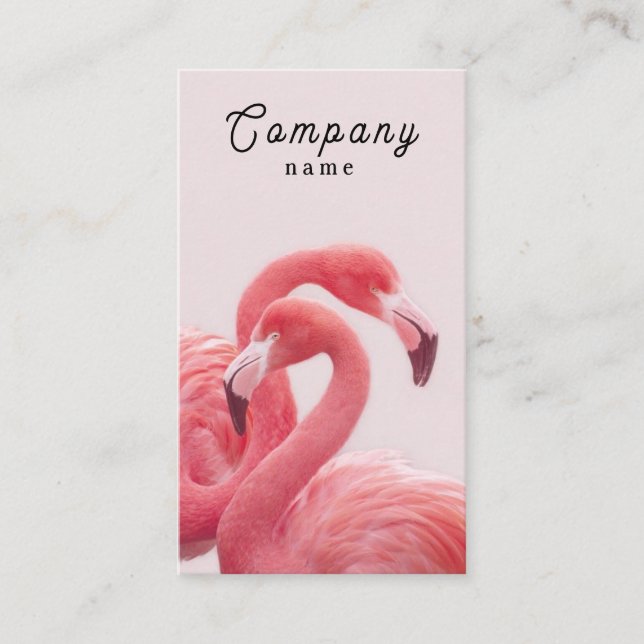 Premium Vector Flamingo Business Card Visitkort (Framsida)
