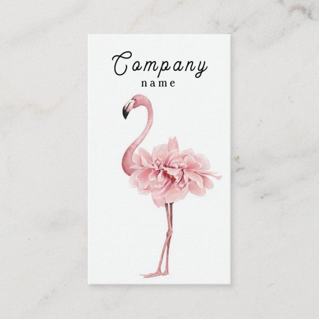 Premium Vector Flamingo Business Card Visitkort (Framsida)