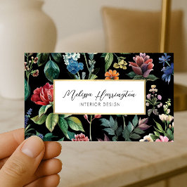 Premium Vintage Botanical Elegance Designer Visitkort