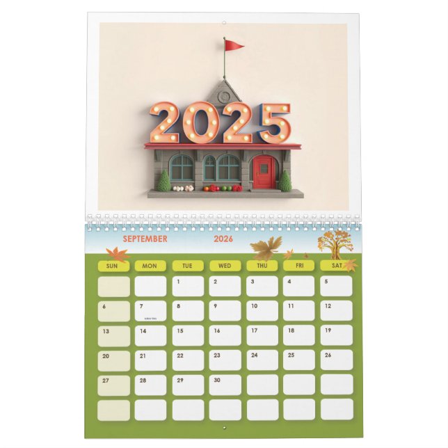 Premium Wall Calendar 2025 - Snyggt och funktioner Kalender (Sep 2026)