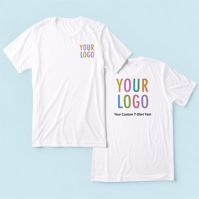 Premium White T-Shirt Anpassningsbar Logotyp Unise (MISOOK Unisex White T-Shirt with Logo on Chest and Back)